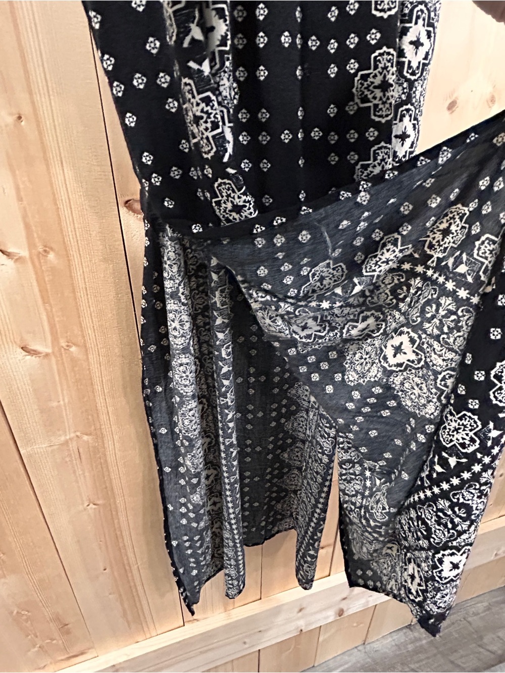 Daytrip black and white bandana print maxi dress, Medium Boho Festival Patchwork - Picture 6 of 10